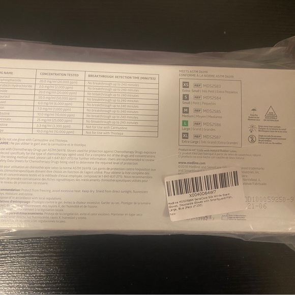 🧤Medline Sensicare Nitrile Gloves Large🧤 - Picture 3 of 3